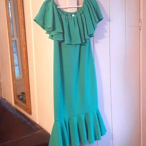 Lularoe Green Cici Dress